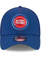 New Era Detroit Pistons Mens Blue Team Neo 39THIRTY Flex Hat