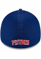 New Era Detroit Pistons Mens Blue Team Neo 39THIRTY Flex Hat