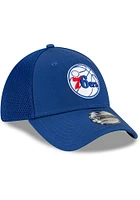 New Era Philadelphia 76ers Mens Blue Team Neo 39THIRTY Flex Hat