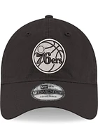 New Era Philadelphia 76ers and White Core Classic 9TWENTY Adjustable Hat - Black