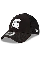 New Era Michigan State Spartans Mens Black and White Neo 39THIRTY Flex Hat