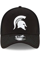 New Era Michigan State Spartans Mens Black and White Neo 39THIRTY Flex Hat