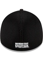 New Era Michigan State Spartans Mens Black and White Neo 39THIRTY Flex Hat