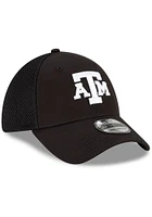 New Era Texas A&M Aggies Mens Black and White Neo 39THIRTY Flex Hat