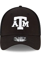 New Era Texas A&M Aggies Mens Black and White Neo 39THIRTY Flex Hat