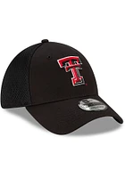 New Era Texas Tech Red Raiders Mens Black Team Neo 39THIRTY Flex Hat