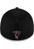 New Era Texas Tech Red Raiders Mens Black Team Neo 39THIRTY Flex Hat