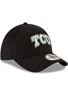 New Era TCU Horned Frogs Mens Black Team Neo 39THIRTY Flex Hat