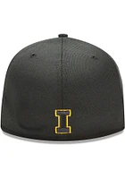 New Era Iowa Hawkeyes Mens Black Basic 59FIFTY Fitted Hat
