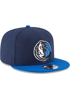 New Era Dallas Mavericks Navy Blue 2T 9FIFTY Design Mens Snapback Hat