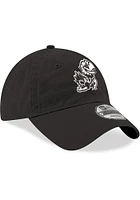New Era Kansas Jayhawks White Logo 9TWENTY Adjustable Hat - Black