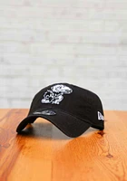 New Era Kansas Jayhawks White Logo 9TWENTY Adjustable Hat - Black