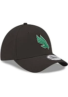 New Era North Texas Mean Green Mens Black Team Classic 39THIRTY Flex Hat