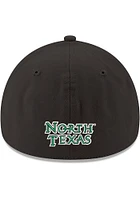 New Era North Texas Mean Green Mens Black Team Classic 39THIRTY Flex Hat
