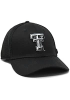 New Era Texas Tech Red Raiders Mens Black White Logo Neo 39THIRTY Flex Hat