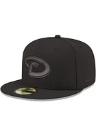 New Era Arizona Diamondbacks Mens Black Tonal Green UV 2001 WS Side Patch 59FIFTY Fitted Hat