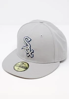 New Era Chicago White Sox Mens Grey Tonal Navy Pop 2005 WS Side Patch 59FIFTY Fitted Hat