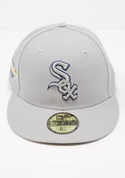 New Era Chicago White Sox Mens Grey Tonal Navy Pop 2005 WS Side Patch 59FIFTY Fitted Hat