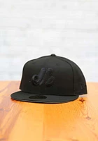 New Era Montreal Expos Mens Black Tonal Blue UV Cooperstown 59FIFTY Fitted Hat