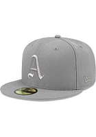 New Era Philadelphia Athletics Mens Grey Tonal Royal Pop 1929 WS Side Patch 59FIFTY Fitted Hat