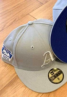 New Era Philadelphia Athletics Mens Grey Tonal Royal Pop 1929 WS Side Patch 59FIFTY Fitted Hat