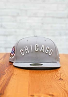 New Era Chicago Cubs Mens Grey Tonal Royal Pop 1907 WS Side Patch 59FIFTY Fitted Hat