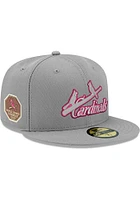 New Era St Louis Cardinals Mens Grey Tonal Red Pop 1926 WS Side Patch 59FIFTY Fitted Hat