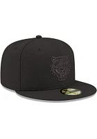 New Era Detroit Tigers Mens Black Tonal Orange UV Cooperstown 59FIFTY Fitted Hat