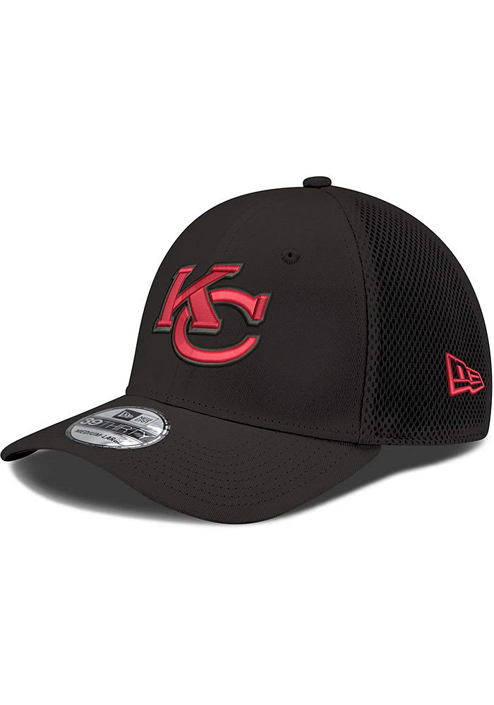 New Era Kansas City Chiefs Mens Black Elemental Neo 39THIRTY Flex Hat