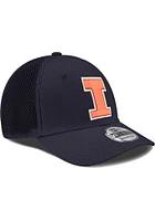 New Era Illinois Fighting Illini Mens Navy Blue Team Neo 39THIRTY Flex Hat