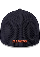 New Era Illinois Fighting Illini Mens Navy Blue Team Neo 39THIRTY Flex Hat