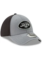 New Era York Jets Mens Grey Grayed Out Neo 39THIRTY Flex Hat