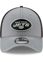 New Era York Jets Mens Grey Grayed Out Neo 39THIRTY Flex Hat