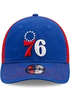 New Era Philadelphia 76ers Blue JR Team Fronted 9TWENTY Youth Adjustable Hat