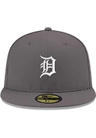 New Era Detroit Tigers Mens Graphite 59FIFTY Fitted Hat