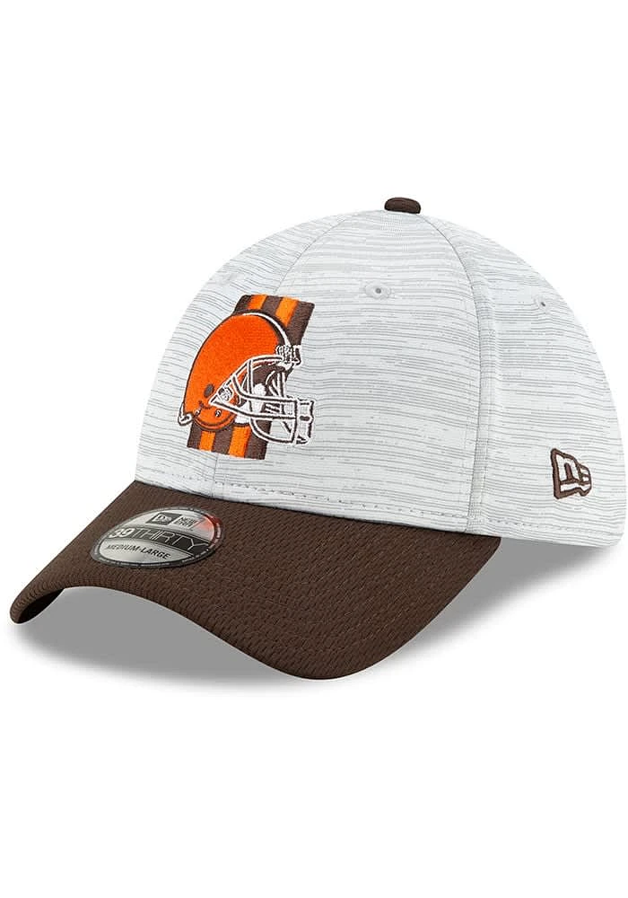 New Era Cleveland Browns Mens Grey Training Camp 39THIRTY Flex Hat