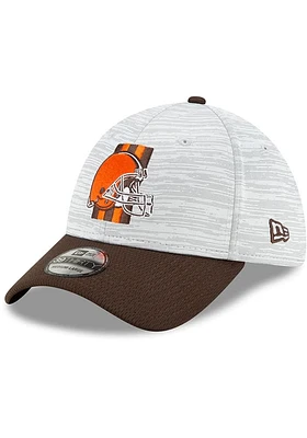 New Era Cleveland Browns Mens Grey Training Camp 39THIRTY Flex Hat