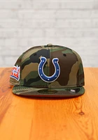 New Era Indianapolis Colts Mens Green Super Bowl Side Patch 59FIFTY Fitted Hat