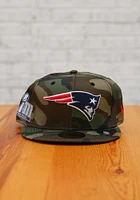 New Era England Patriots Mens Green Super Bowl Side Patch 59FIFTY Fitted Hat