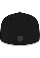 New Era Orleans Saints Mens Black Tonal Super Bowl Side Patch 59FIFTY Fitted Hat