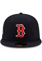 New Era Boston Red Sox Mens Navy Blue Side Patch Paisley UV 59FIFTY Fitted Hat