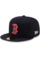 New Era Boston Red Sox Mens Navy Blue Side Patch Paisley UV 59FIFTY Fitted Hat