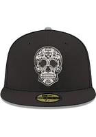 New Era Las Vegas Raiders Mens BLACK 5950 LASRAI MET SILVER Fitted Hat