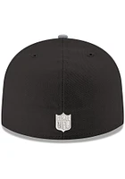 New Era Las Vegas Raiders Mens BLACK 5950 LASRAI MET SILVER Fitted Hat
