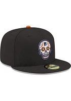 New Era Detroit Tigers Mens Black Sugar Skull 59FIFTY Fitted Hat