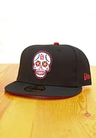New Era St Louis Cardinals Mens Black Sugar Skull Red undervisor 59FIFTY Fitted Hat
