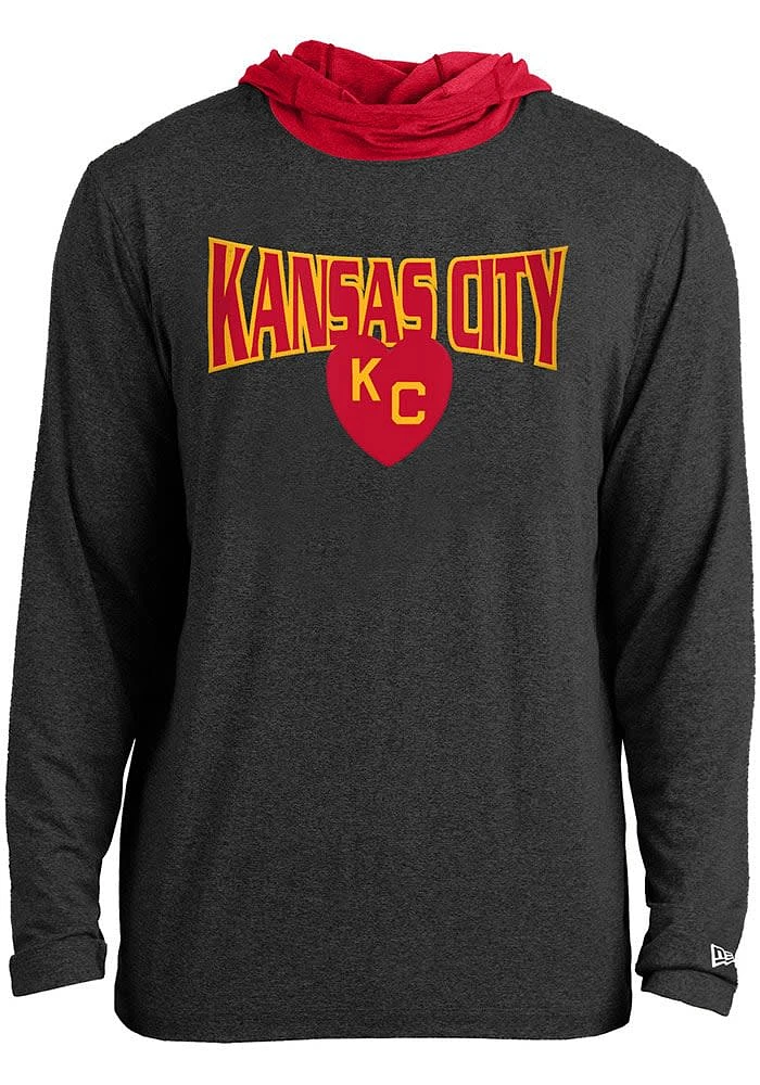 New Era Kansas City Monarchs Mens Charcoal Arched Hood