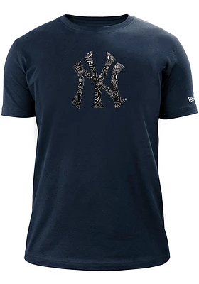 New Era York Yankees Navy Blue Paisley Short Sleeve T Shirt
