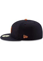 New Era Detroit Tigers Mens Navy Blue Road AC 59FIFTY Fitted Hat