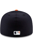 New Era Detroit Tigers Mens Navy Blue Road AC 59FIFTY Fitted Hat